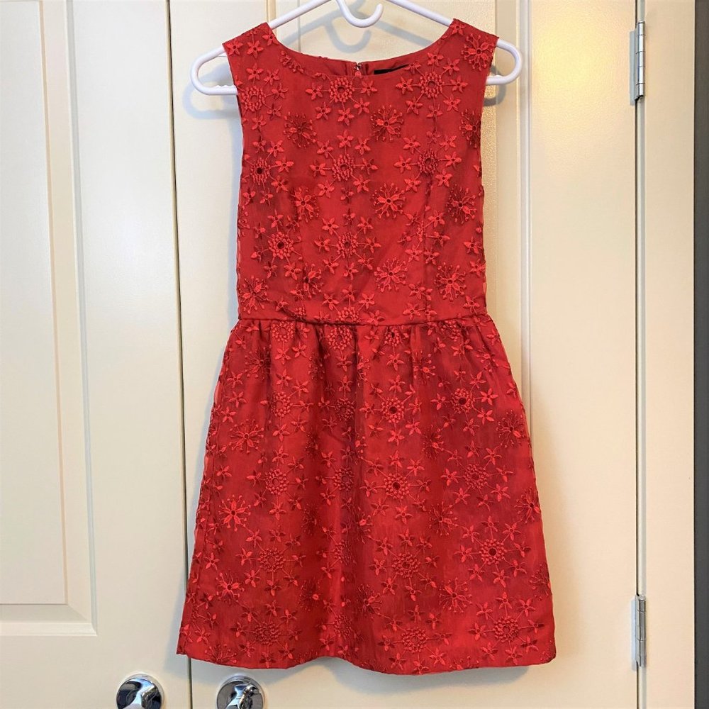 NWOT Forever 21 Red Floral Mesh Dress